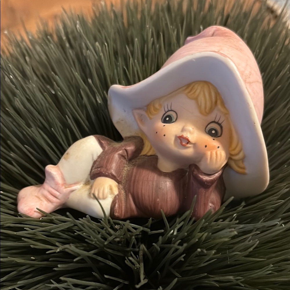 Charming Pink Elf Figurine